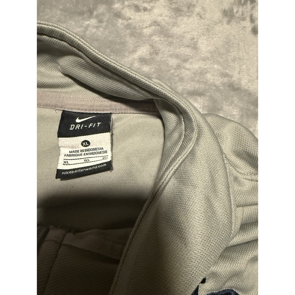 Nike Track Jacket Mens XL Navy Gray LO Basketball Dri Fit Elastic Hem & Cuff - Picture 4 of 5